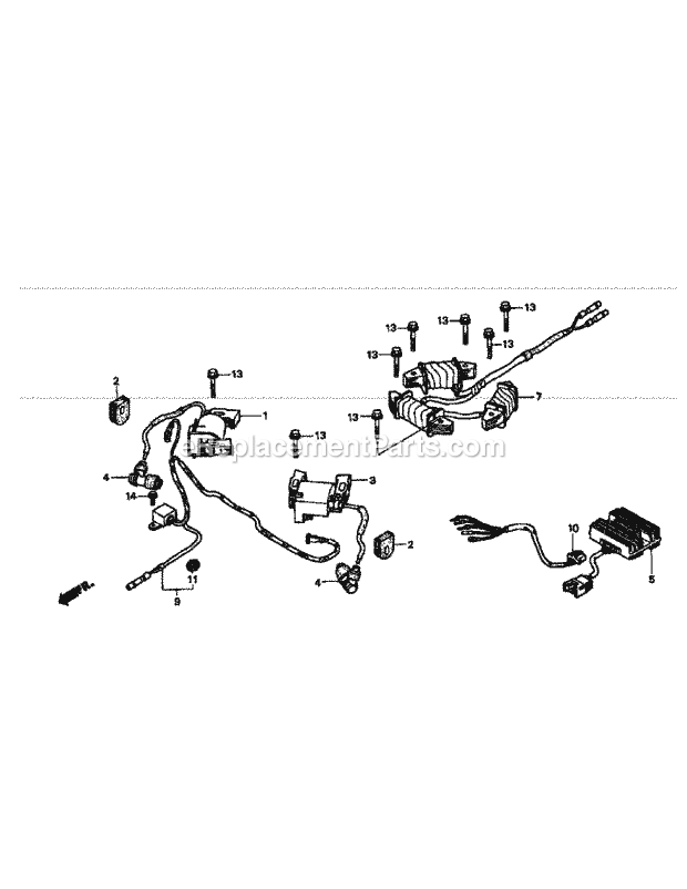 Gxv620k1 Ignition Coil Diagram and Parts List for M48-HN 53BB5E6V750-20-HP-OHV Cub Cadet Lawn Tractor